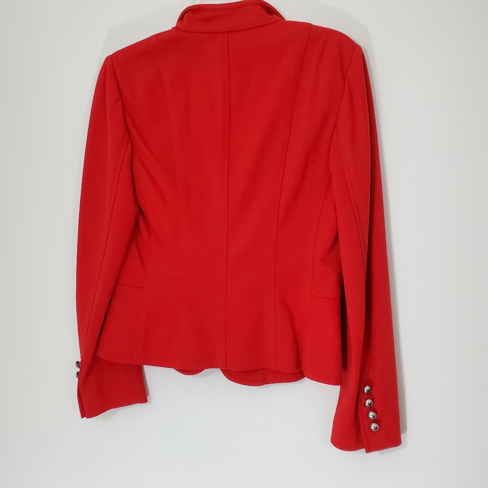 Talbots Red Button Front Jacket, Size 4 - Picture 2 of 12